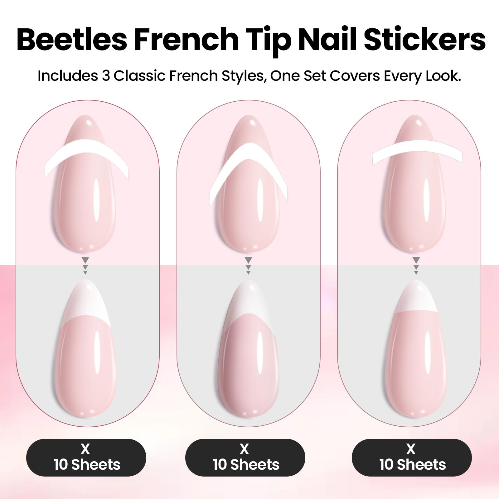 Beetles easy-to-use stickers deliver professional-looking French lines.