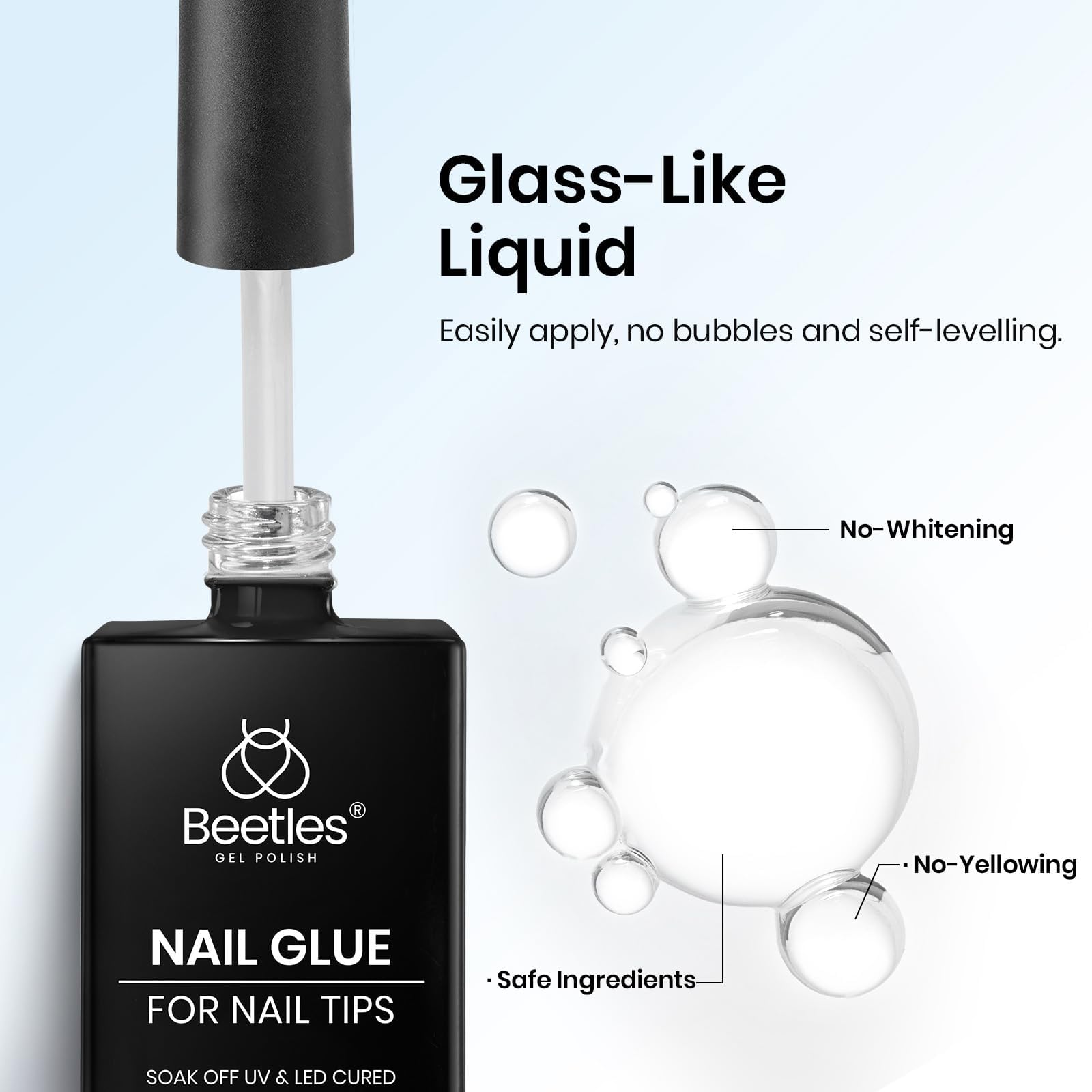 Beetles easy-application self-leveling gel for smooth results.
