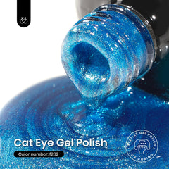 Beetles Azul Ojo-Gato destaca el efecto ojo-gato brillante para un acabado llamativo.