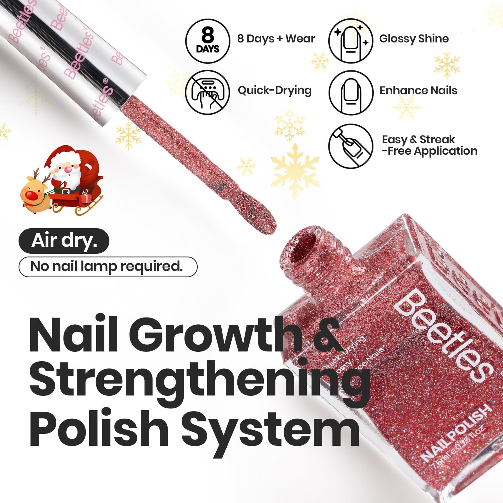 Beetles Gel Polish Glitter Rosado: color vibrante para diseños divertidos