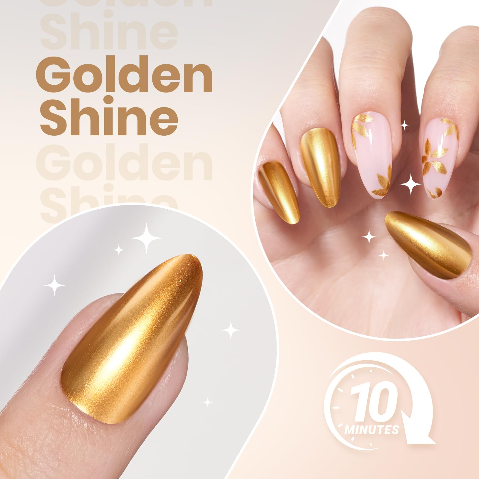 Beetles Mirror Gold añade glamour para fiestas y eventos.