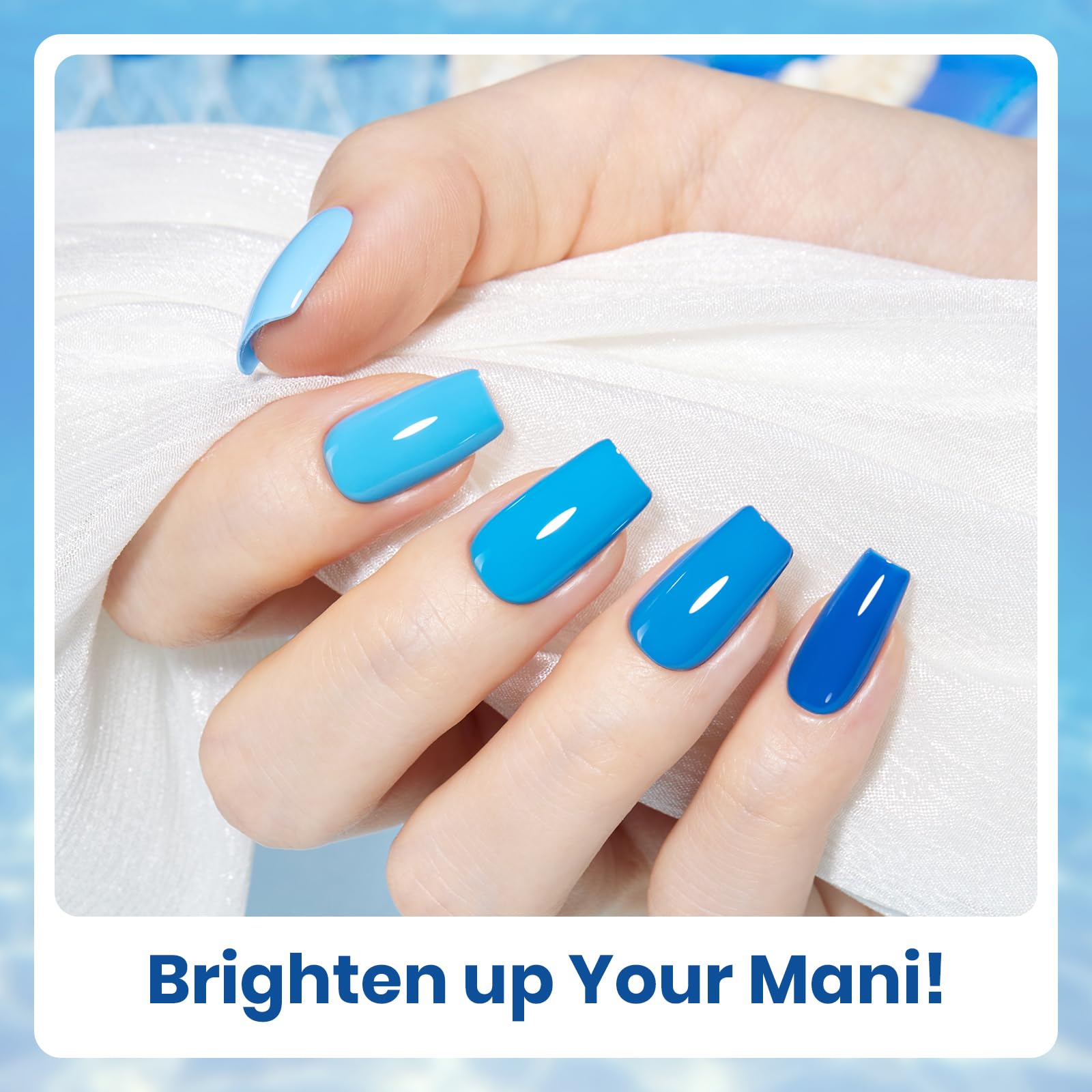 Beetles Esmalte en gel azul oscuro, paleta de color para looks elegantes.