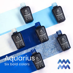 Beetles Gel Polish azul marino con brillos, acabado duradero para uñas.