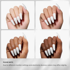 Beetles Esmalte gel blanco curado con UV, secado rápido y seguro.