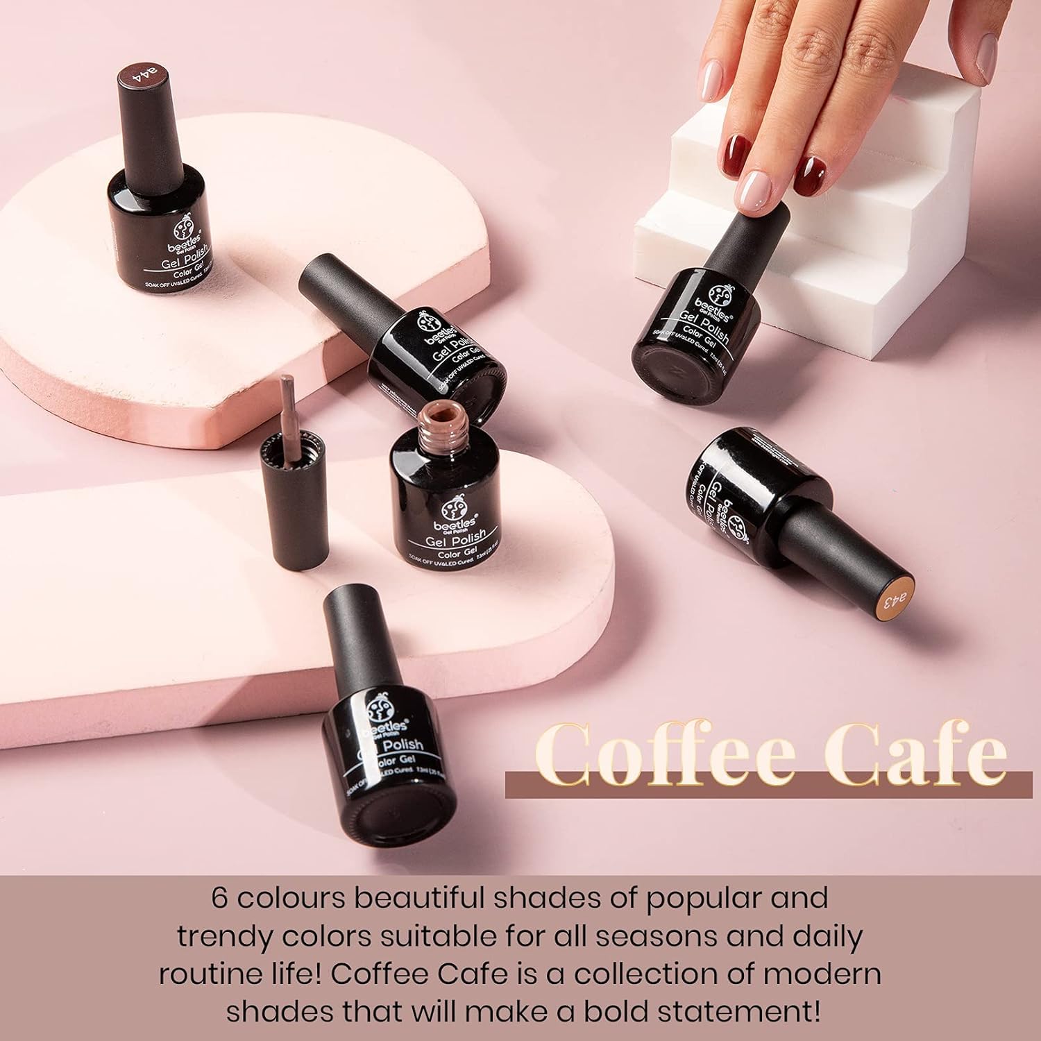 Beetles Esmalte Gel Brillo Natural y suave.