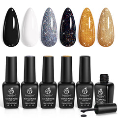 Beetles Esmalte Gel Brillos Champagne para manicura duradera.