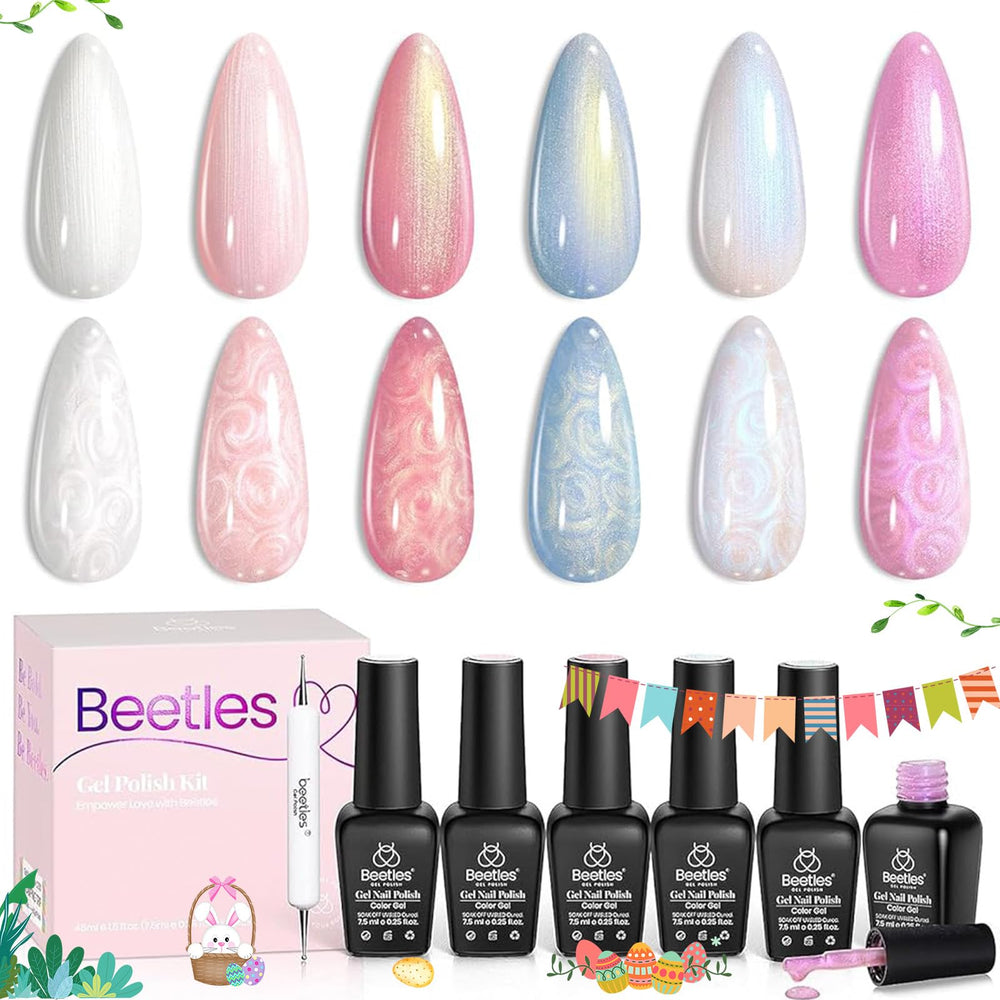 Beetles Esmalte Gel irisado azul-rosa, estilo versátil