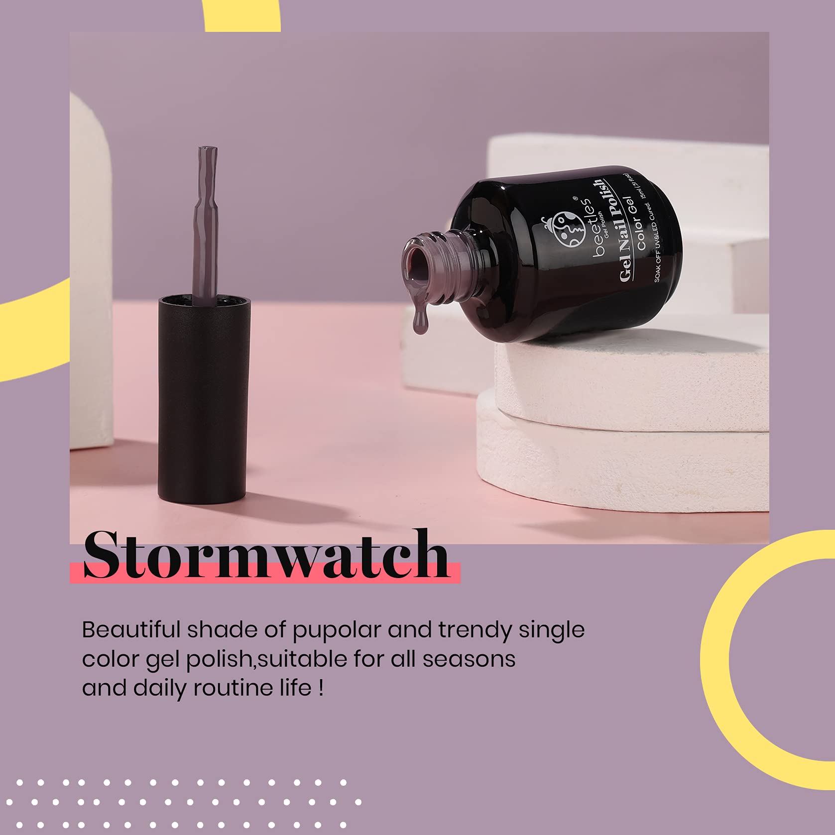 Beetles Gel Stormwatch libre de sustancias dañinas para uñas sanas.