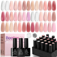 Beetles esmalte gel nude rosa: 20 colores translúcidos para un tono natural
