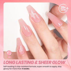 Beetles: gel nude rosa en varias capas para mayor intensidad.