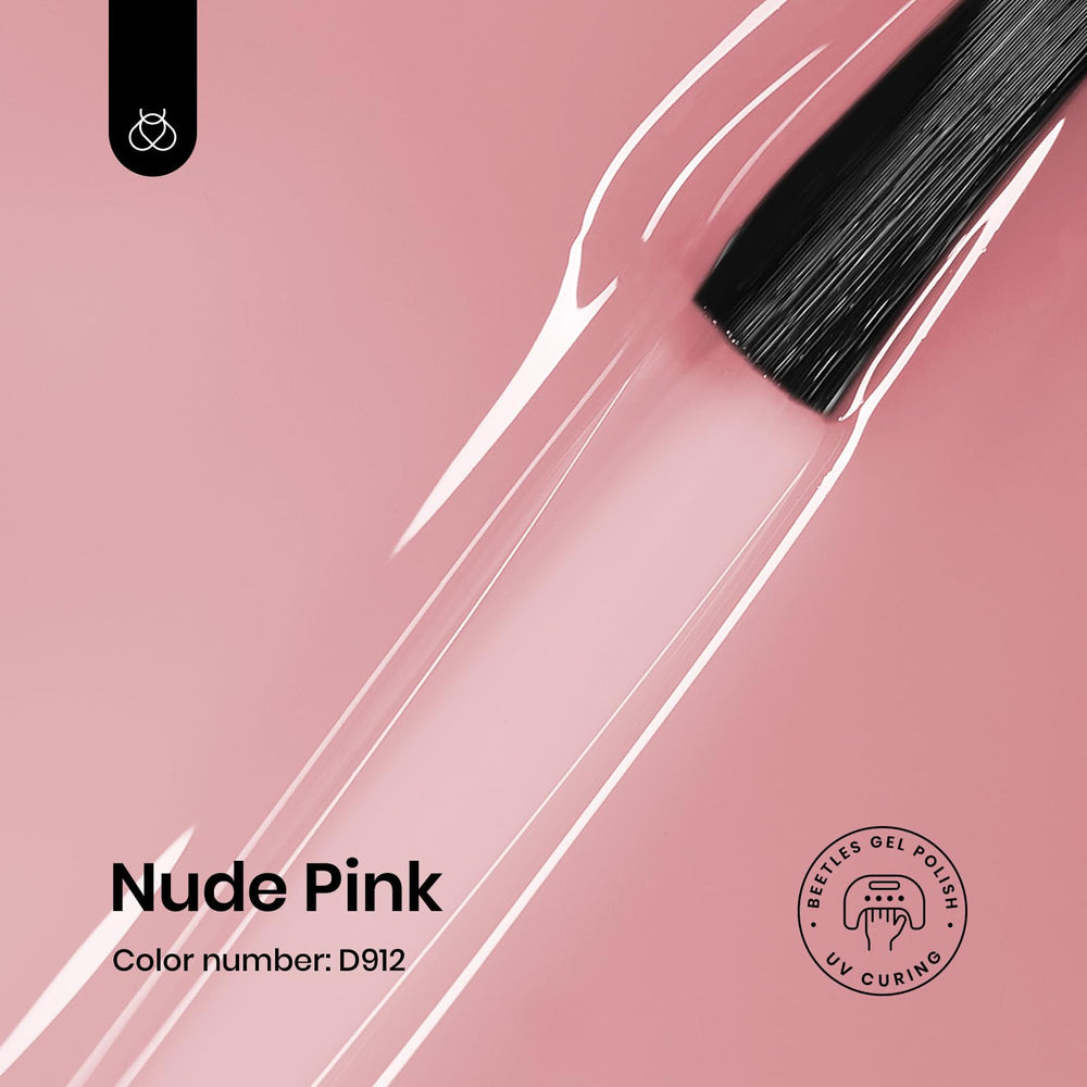 Beetles: gel nude rosa para francés suave y elegante.