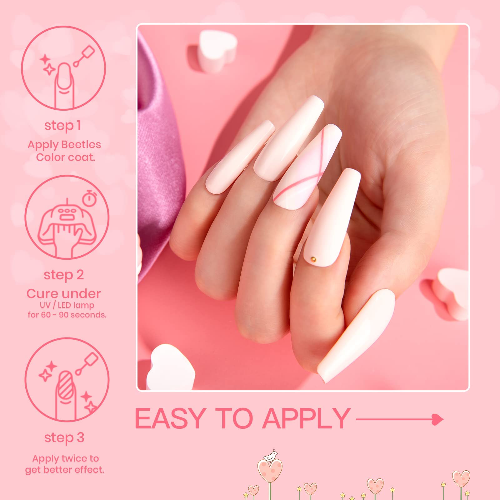 Beetles esmalte de gel Rojo rosado: tono audaz para eventos y celebraciones.