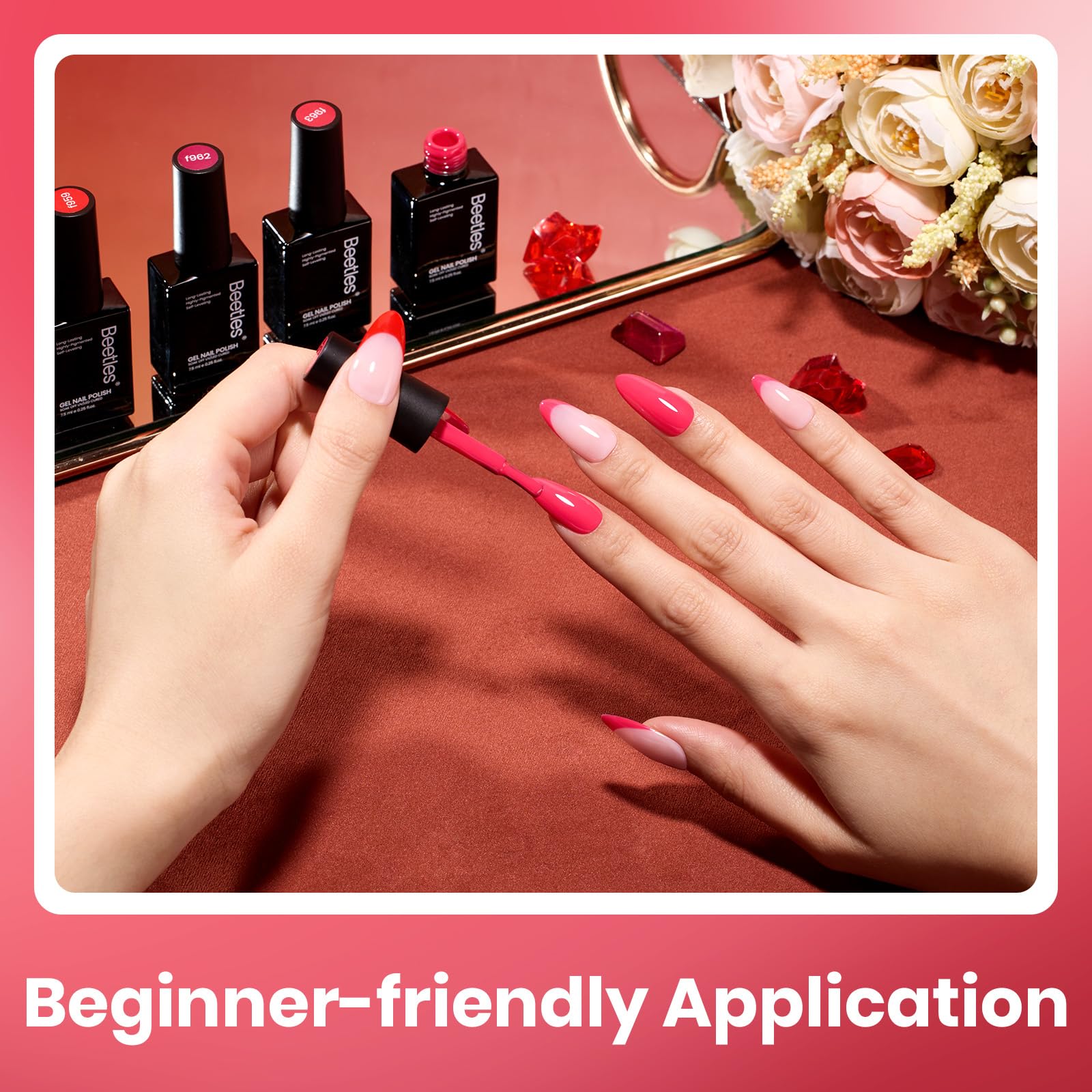 Beetles Gel Polish Horizonte Carmesí: ideal para bodas, prom y ocasiones especiales.