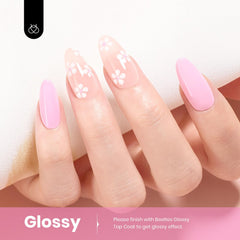 Beetles Esmalte Gel Rosa Claro Rosy Glow acabado de salón brillante