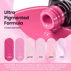 Beetles Gel Rosado Bebé, tono tierno para uñas femeninas.