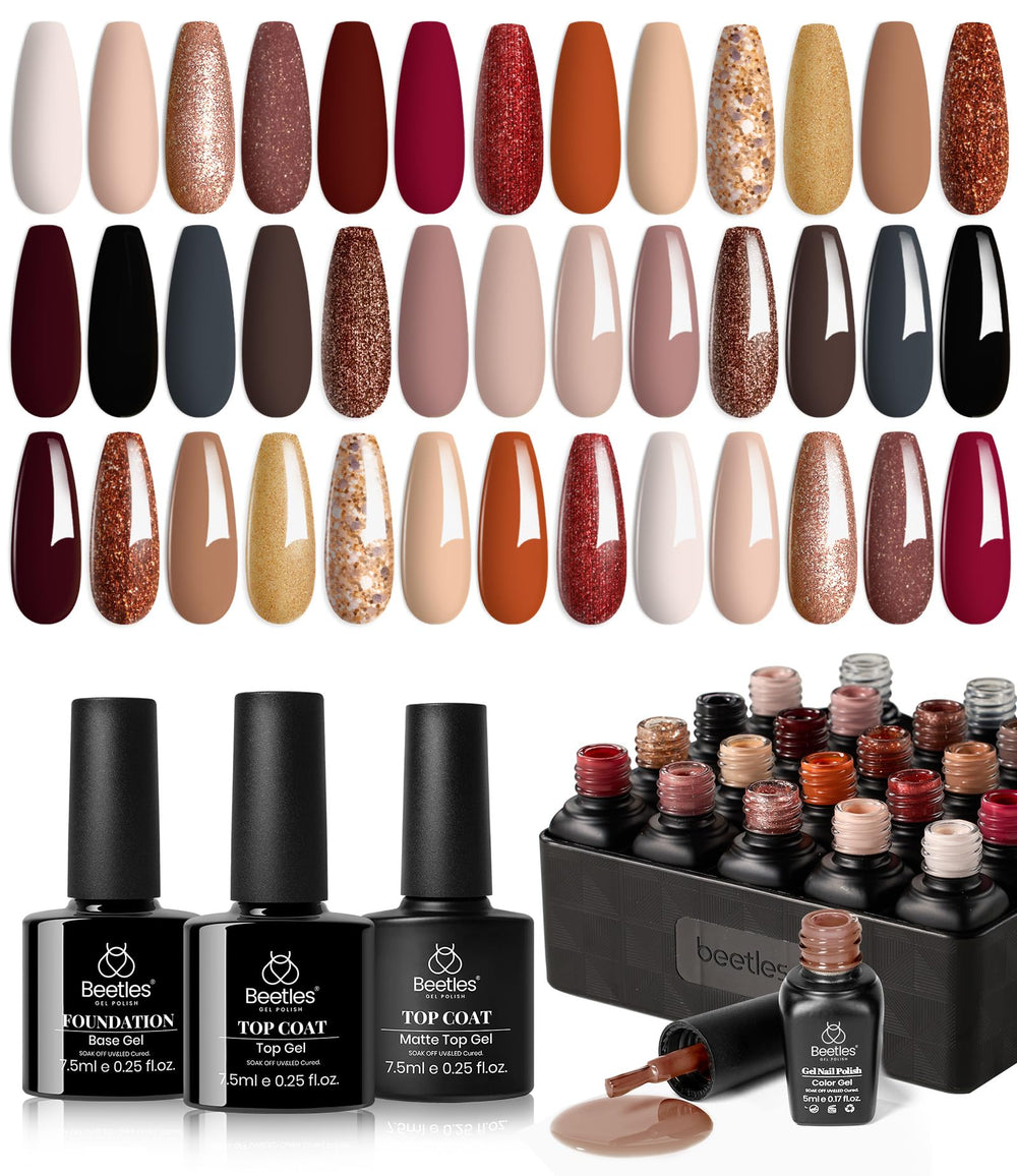 Beetles Esmalte Gel Versos de Rosas: paleta de 20 tonos para uñas.