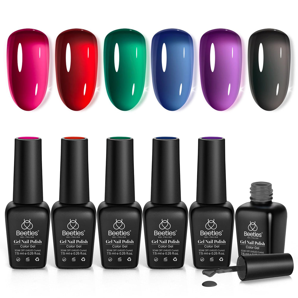 Beetles Jelly Gel Set, caja visible, inspira creatividad para diseños caseros.