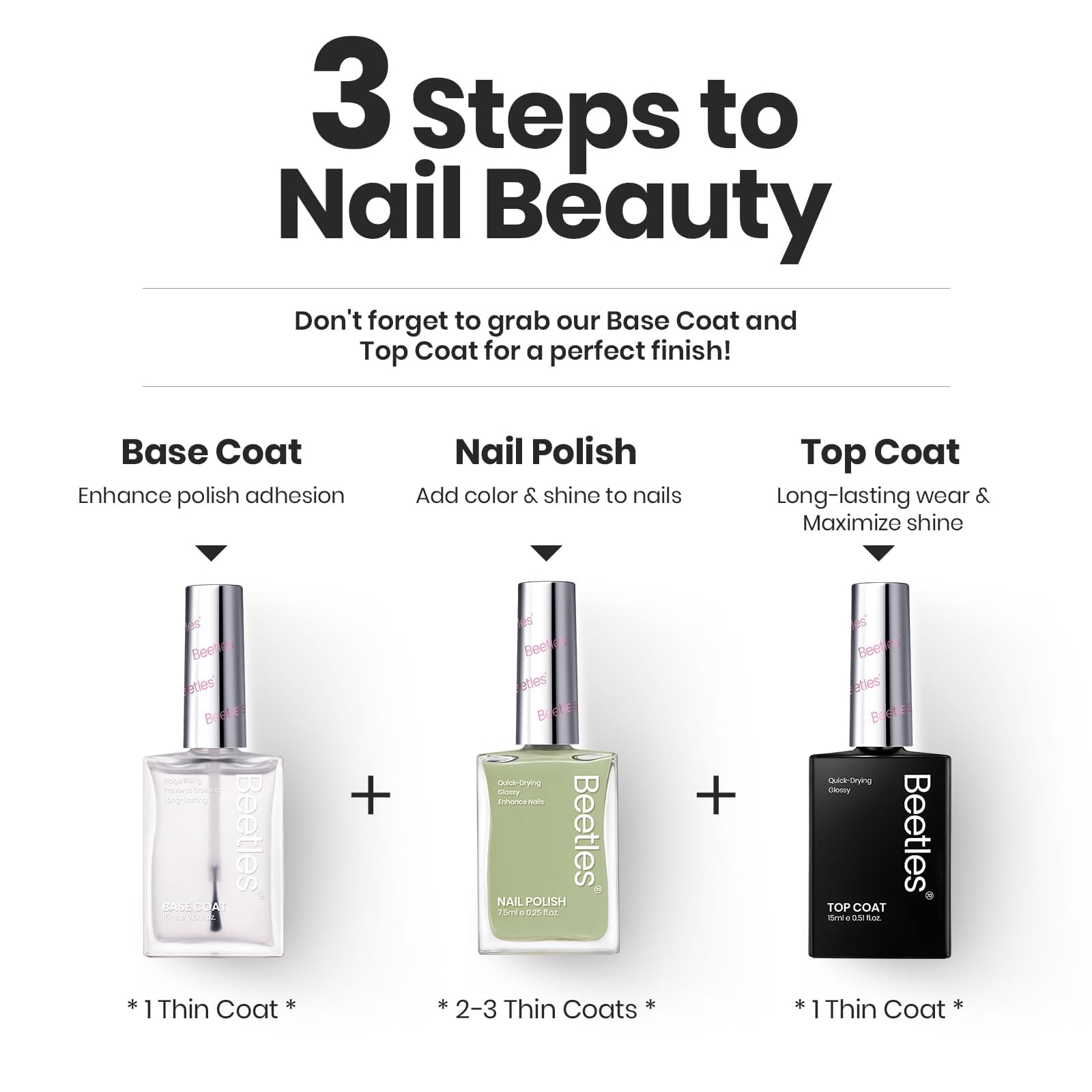 Beetles Esmalte en Gel P176: secado al aire en 1–2 minutos.
