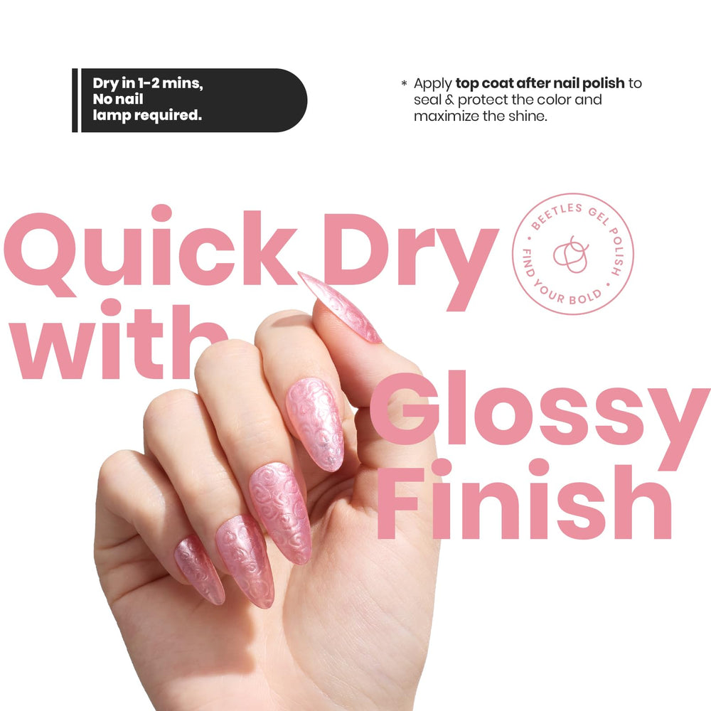 Beetles Esmalte Rosa Unas Duraderas - Durabilidad de hasta 8 días.