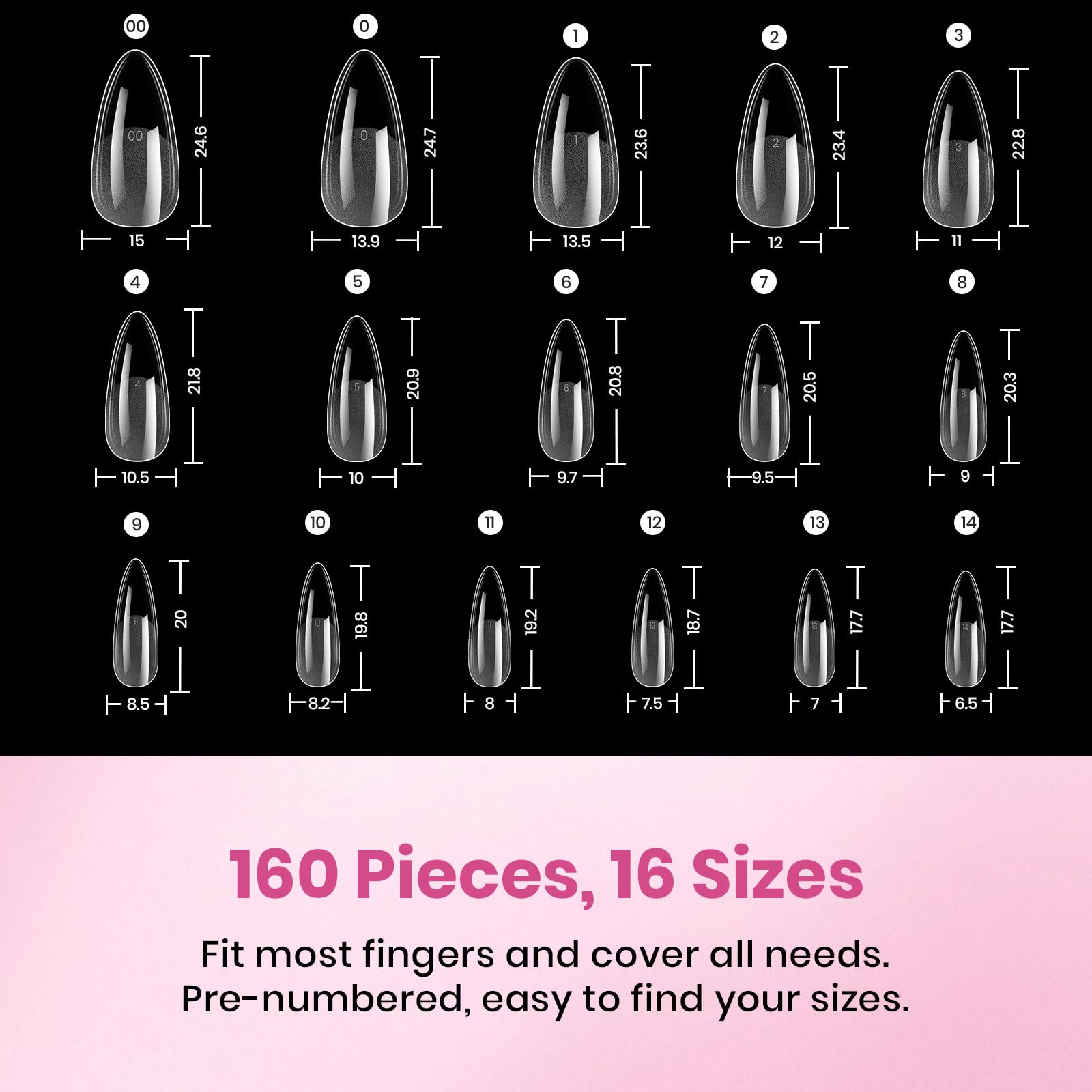 Beetles Flat-X tips cobertura total, estiliza uñas naturales rápidamente