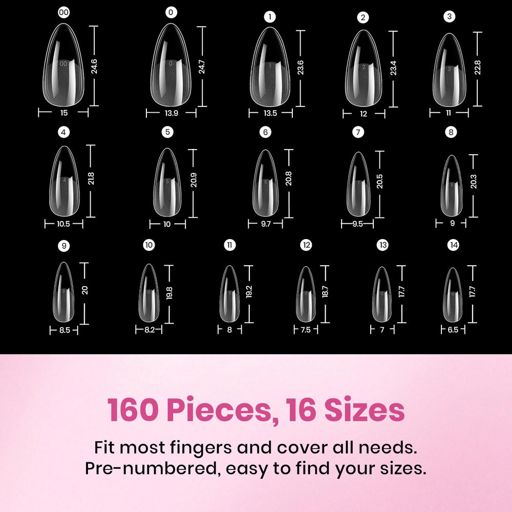 Beetles Flat-X tips cobertura total, estiliza uñas naturales rápidamente