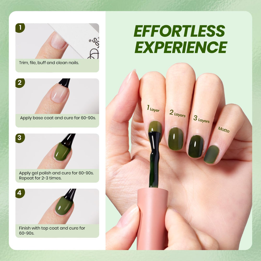 Beetles Forest Veil Jelly Polish translúcido para capas ligeras y brillo suave