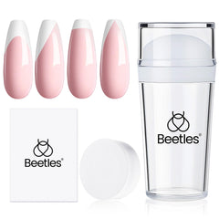 Beetles clear stamper enables precise home manicure prints.
