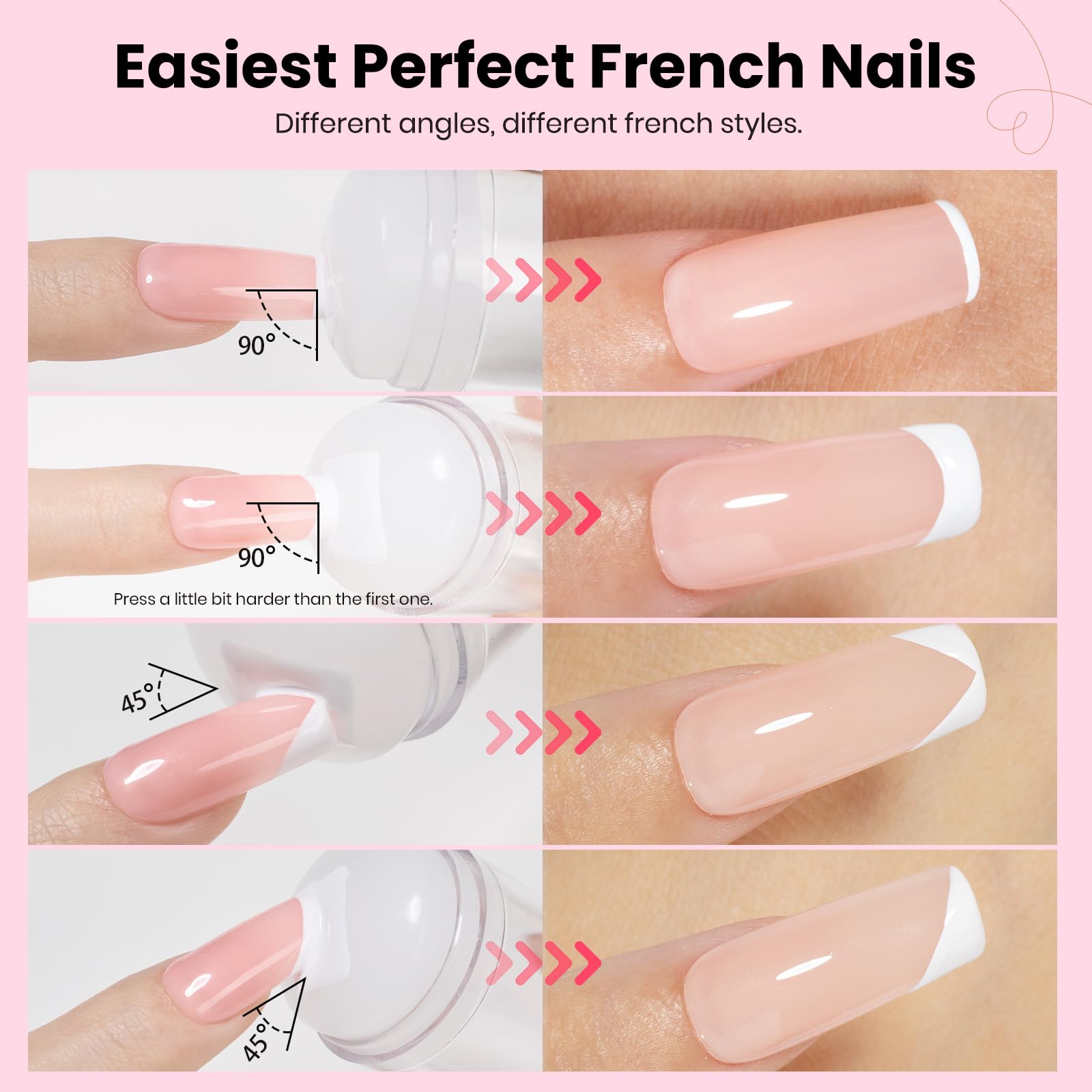 Beetles ergonomic French tip tool fits nail curves