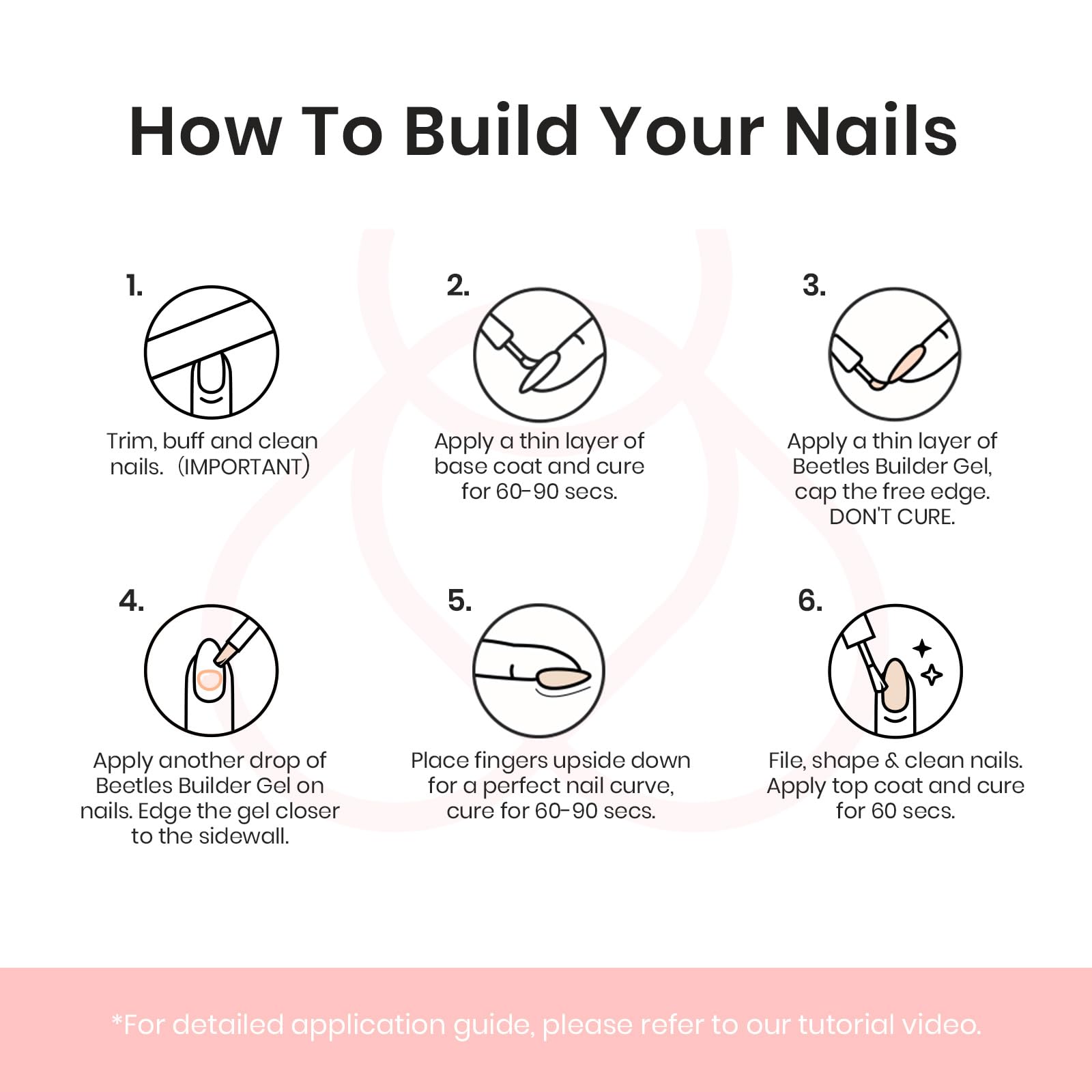 Beetles Builder Gel uñas: compatible con base para resultados duraderos