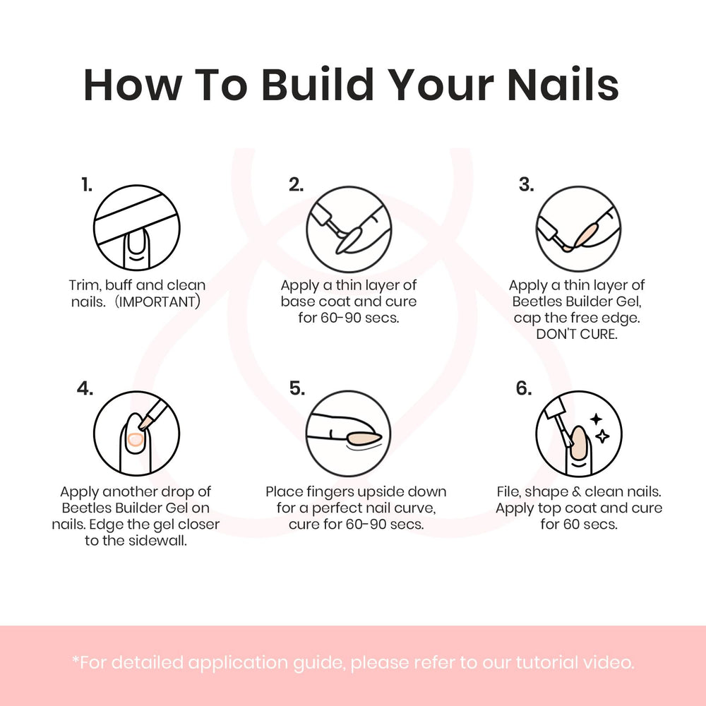 Beetles Builder Gel uñas: compatible con base para resultados duraderos