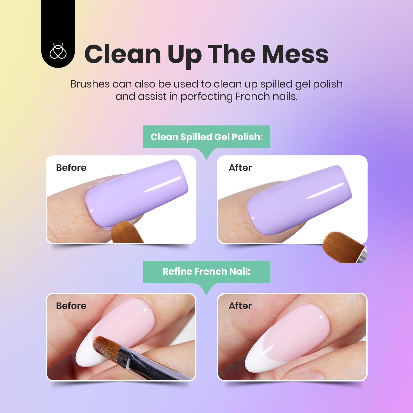 Beetles Gel Nail Art Brush medium liner for versatile styling