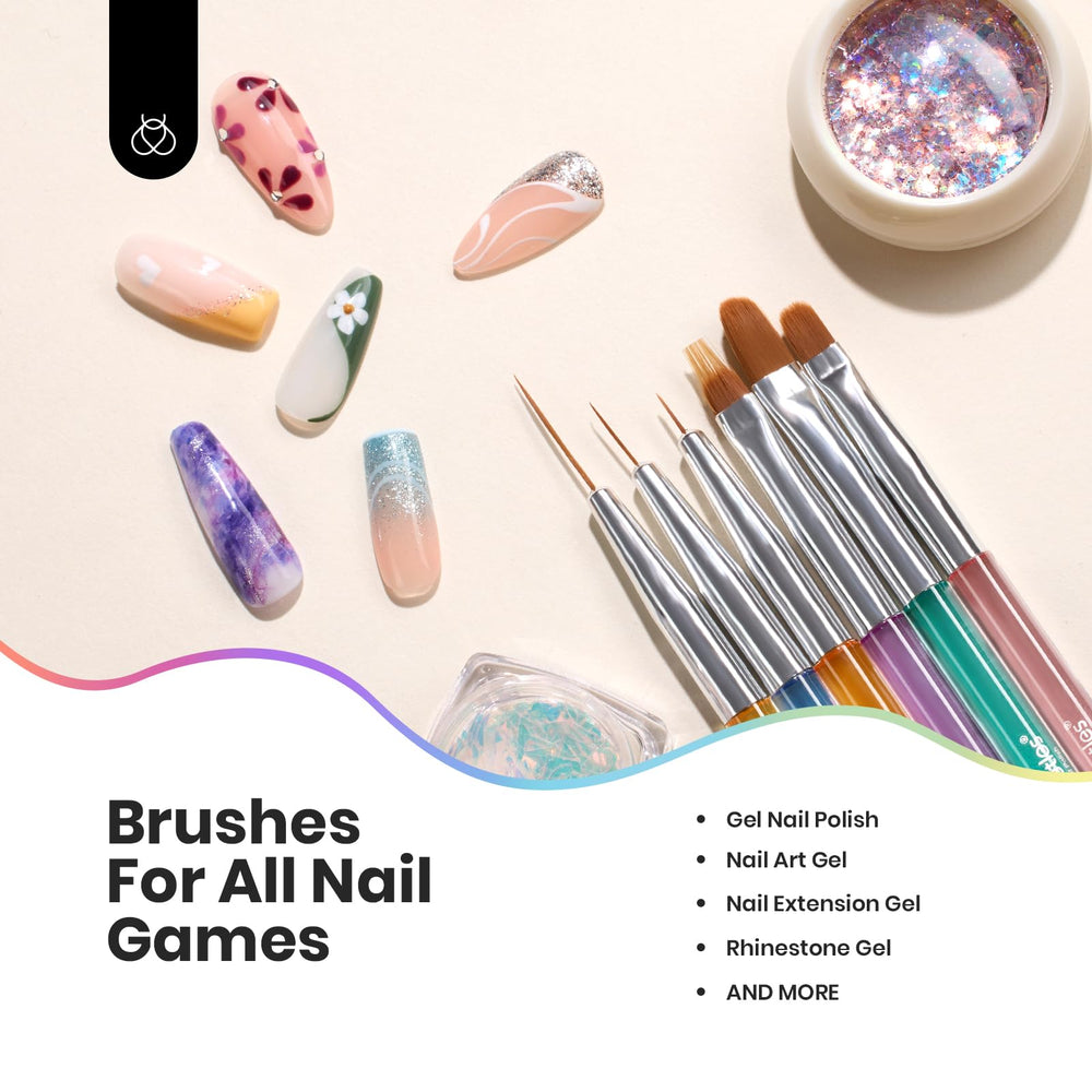 Beetles Gel Nail Art Brush short liner for detail work