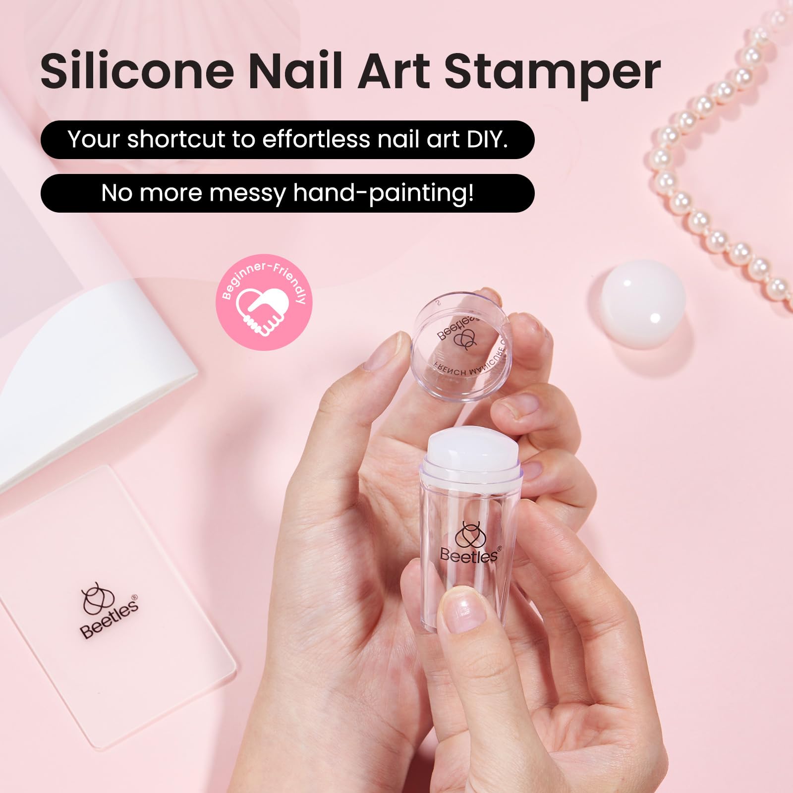 Beetles Gel Nail Art Tool ideal for home manicures and DIY stamping.