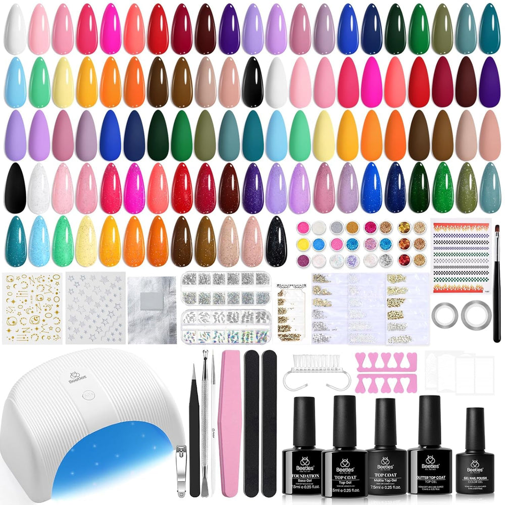 Beetles Gel Nail Kit color swatches for at-home manicures