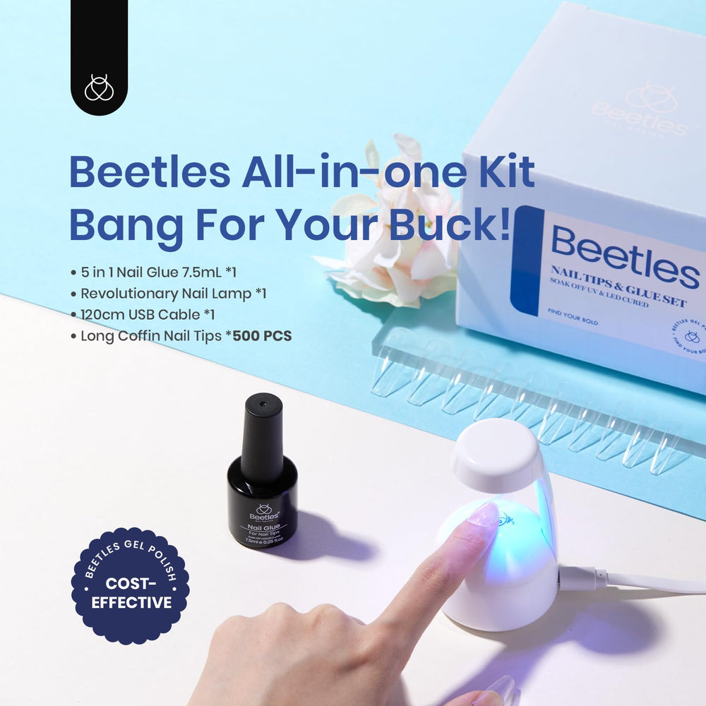 Beetles adhesivo gel 5 en 1 para unir tips y base en un solo paso