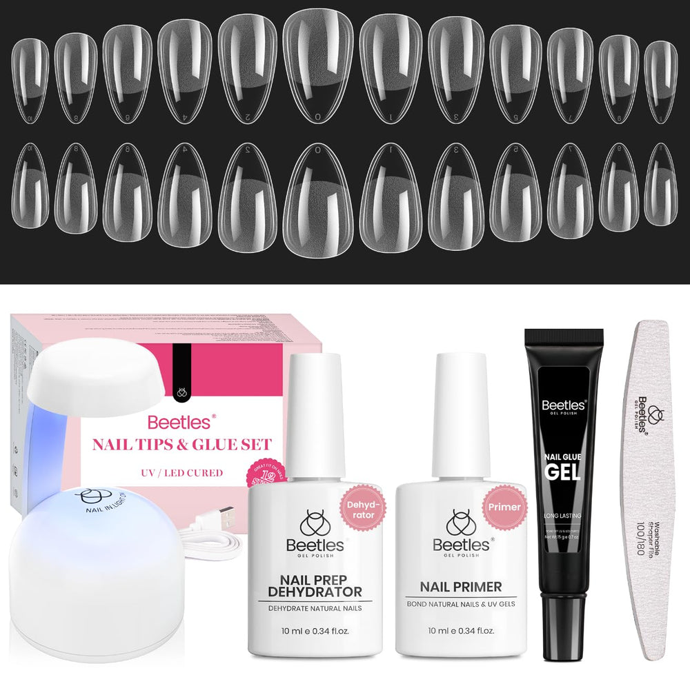 Beetles Gel Nail Kit Short Almond Gift Spree ready for at-home gel nails