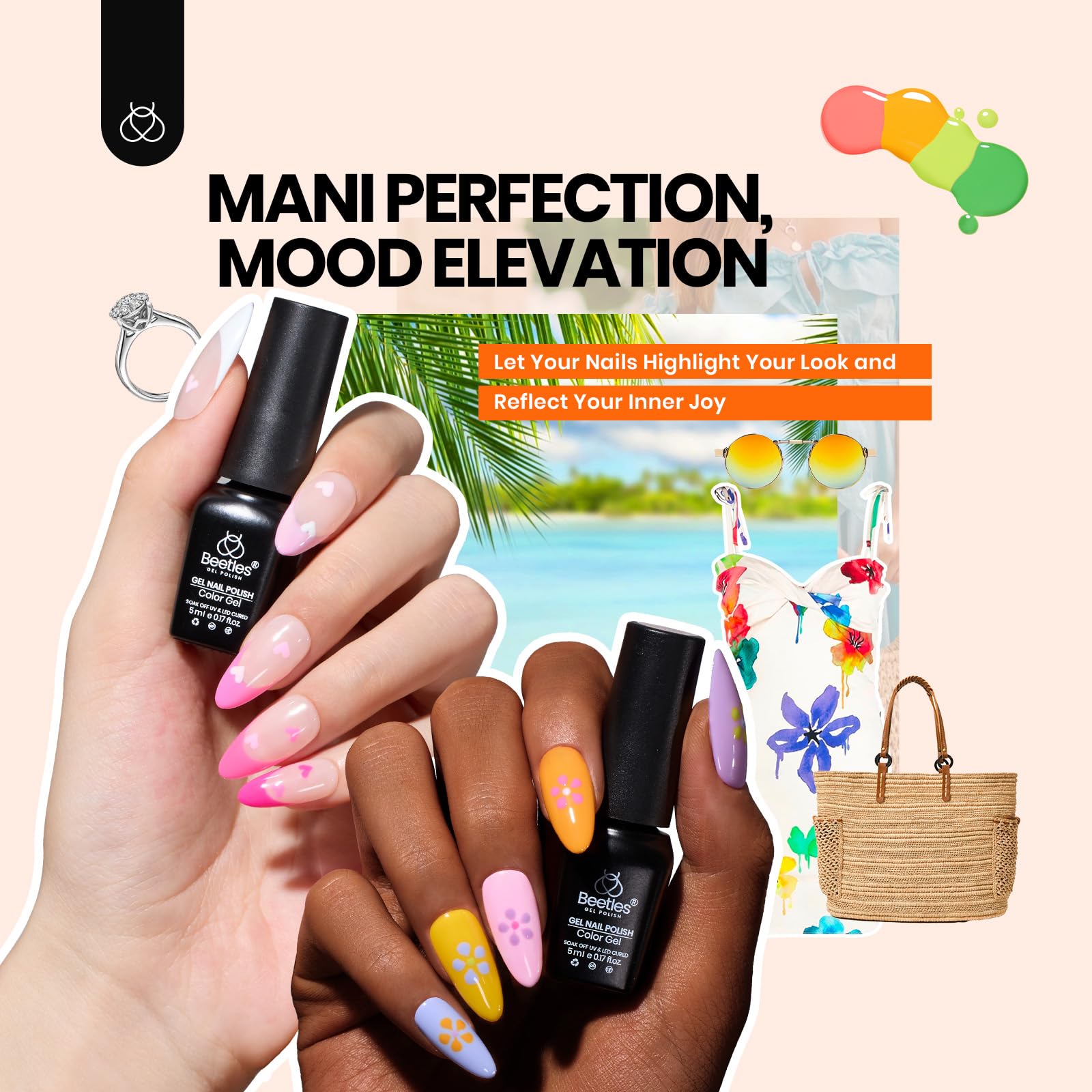 Beetles cuticle oil nourishes nails for healthier-looking edges.