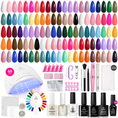 Beetles Gel Nail Polish Kit with UV Light for at-home manicures and professional results