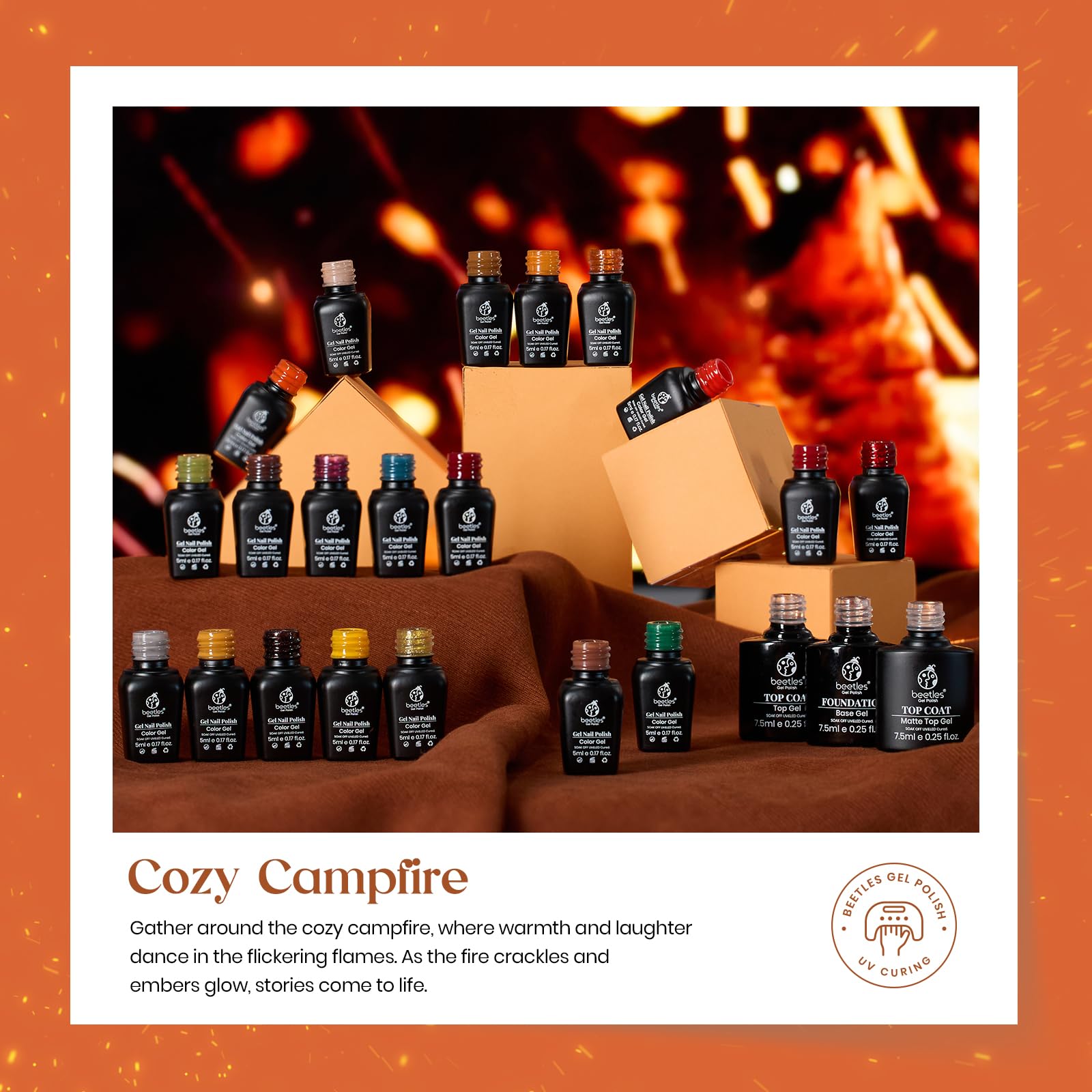 Beetles Gel Nail Polish Set: capa base sin limpiar para uñas preparadas