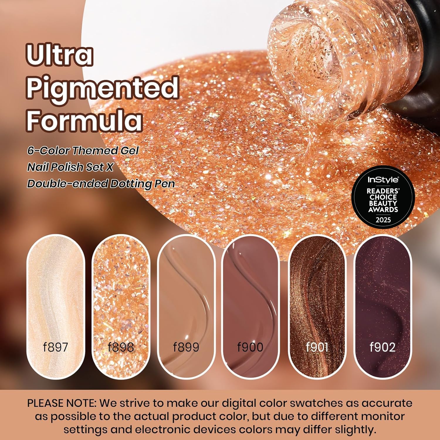 Beetles gel polish bottle close-up highlighting pearl shimmer and depth