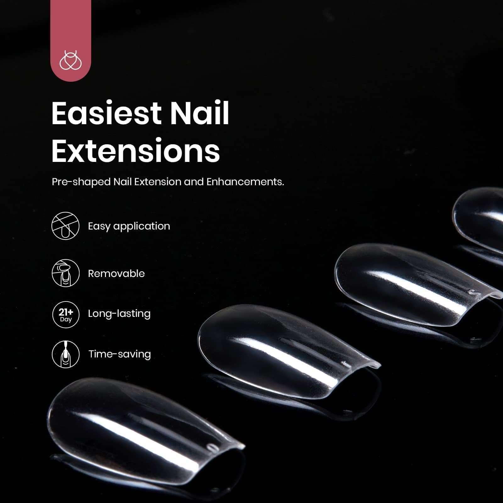 Beetles Gel Nail Tips 500-piece packaging for versatile home use