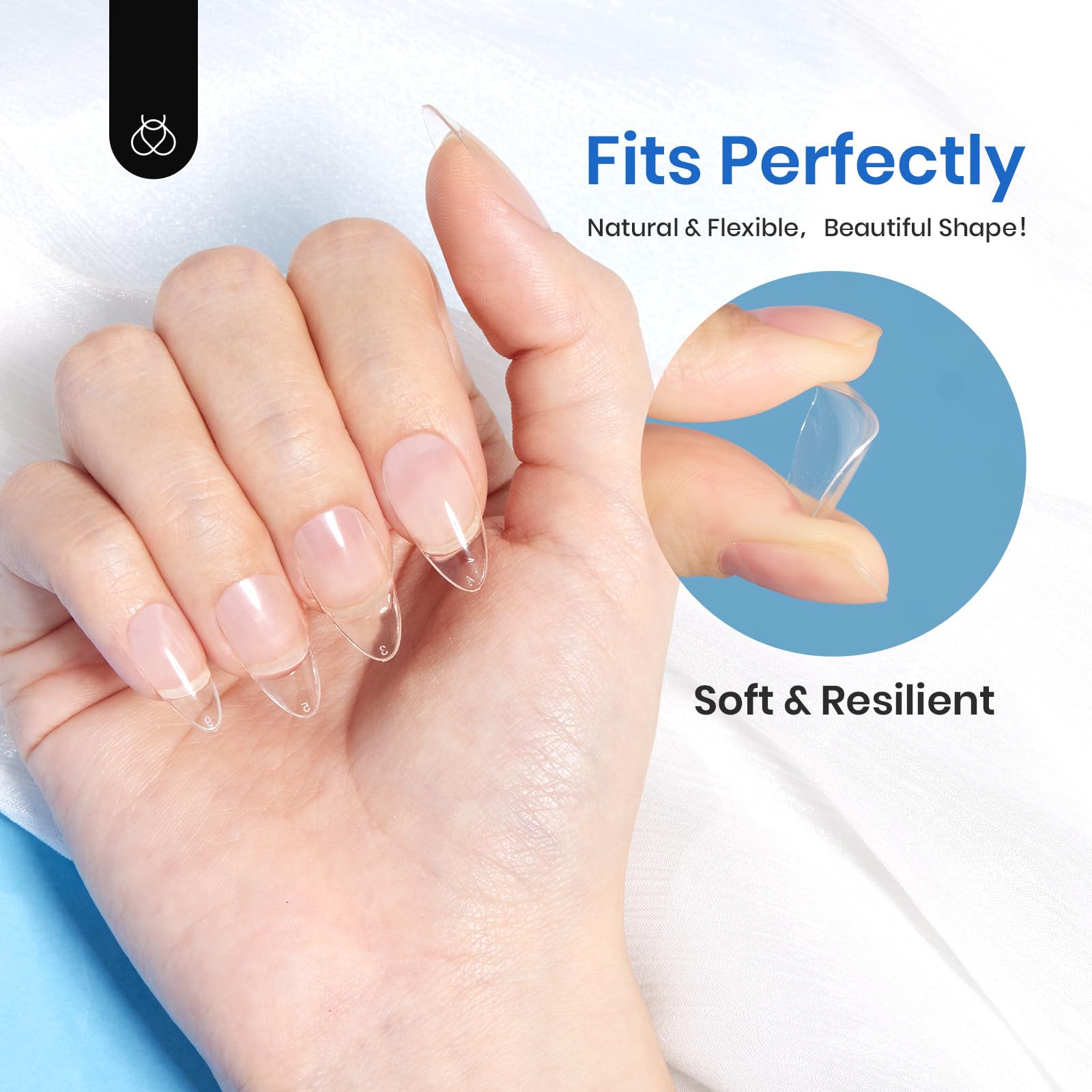 Beetles Gel Nail Tips: aplicación rápida en minutos para un acabado duradero.