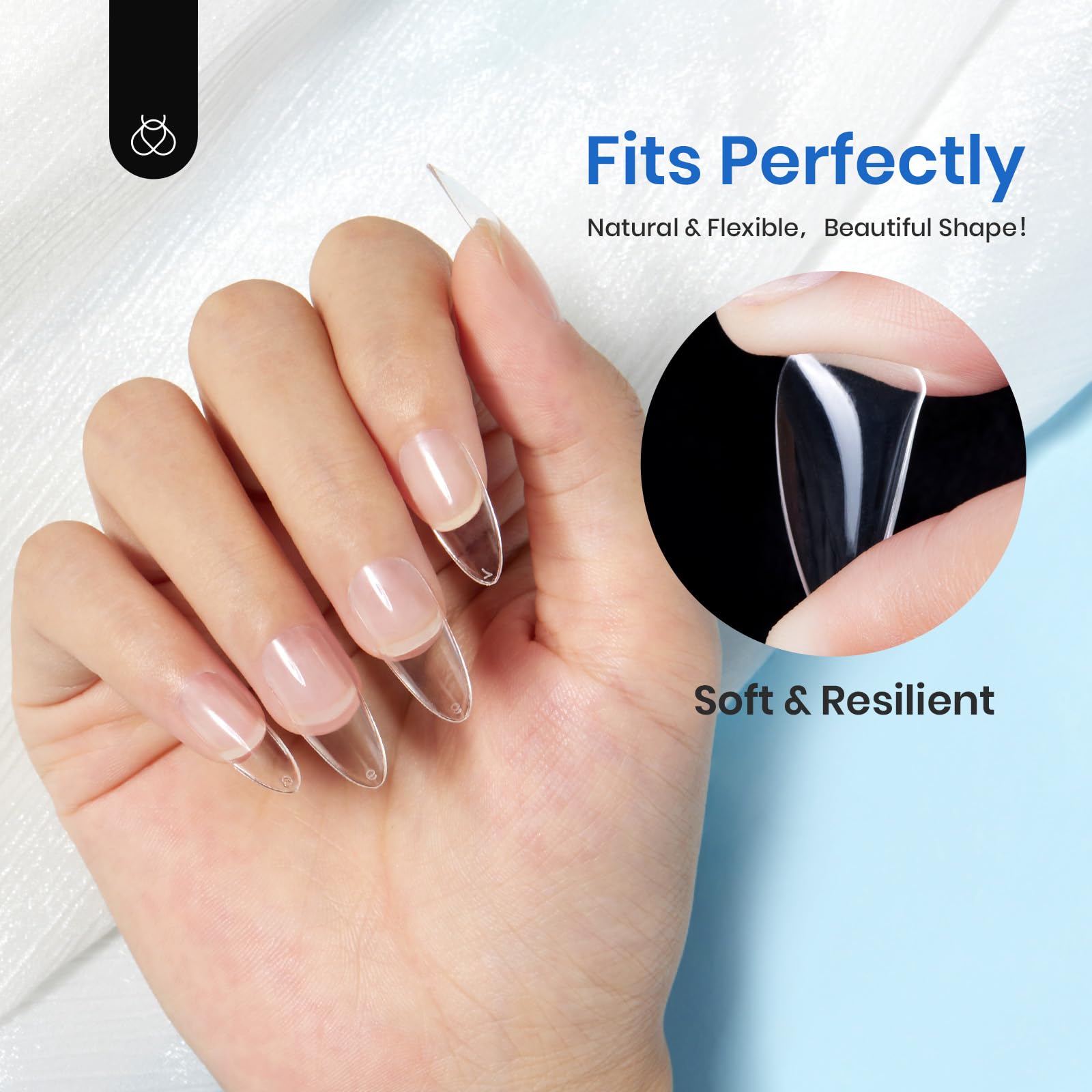Beetles Gel Nail Tips aplicación rápida, ideal para manicuras en casa