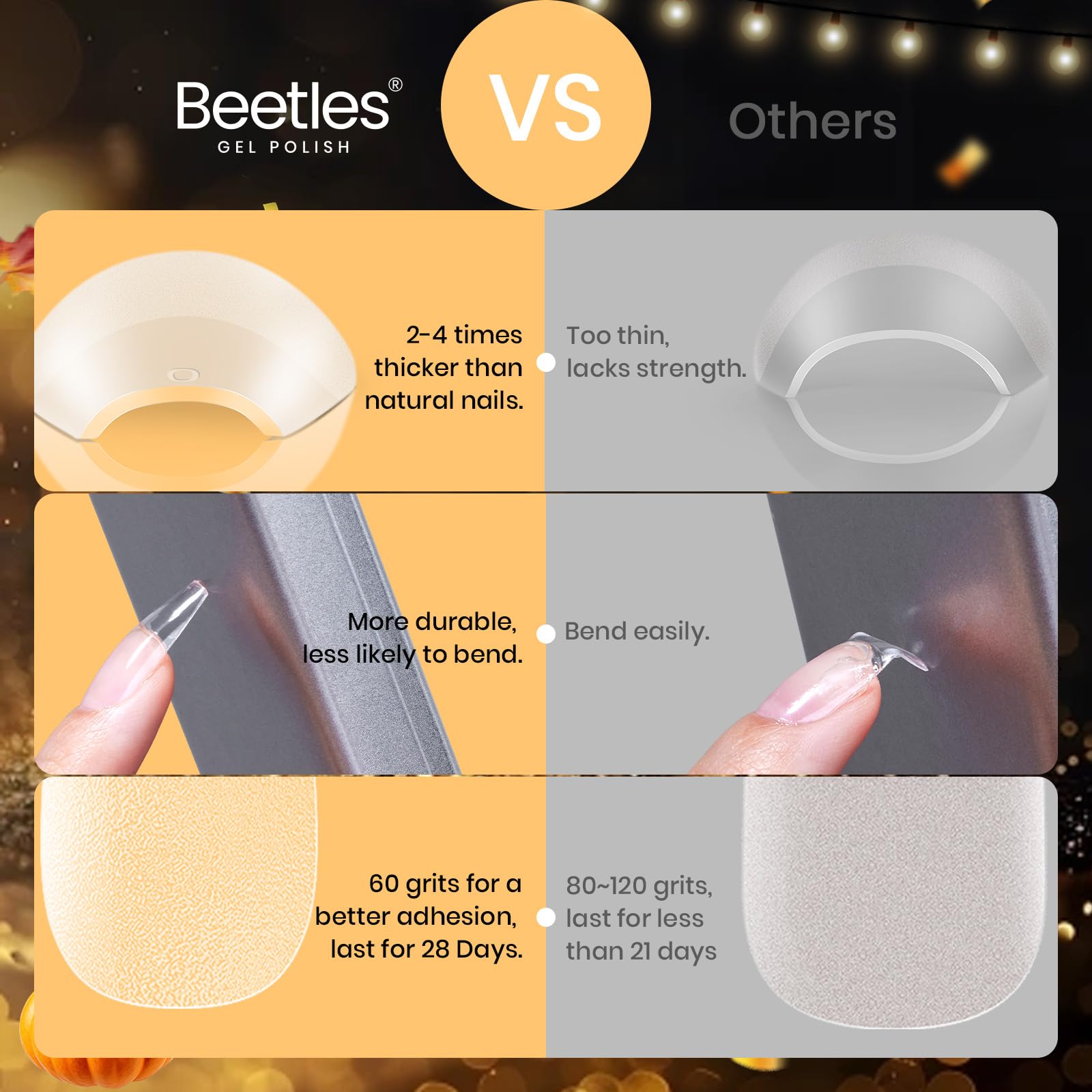 Beetles Gel Nail Tips Etch X preformadas y fáciles de aplicar en casa.