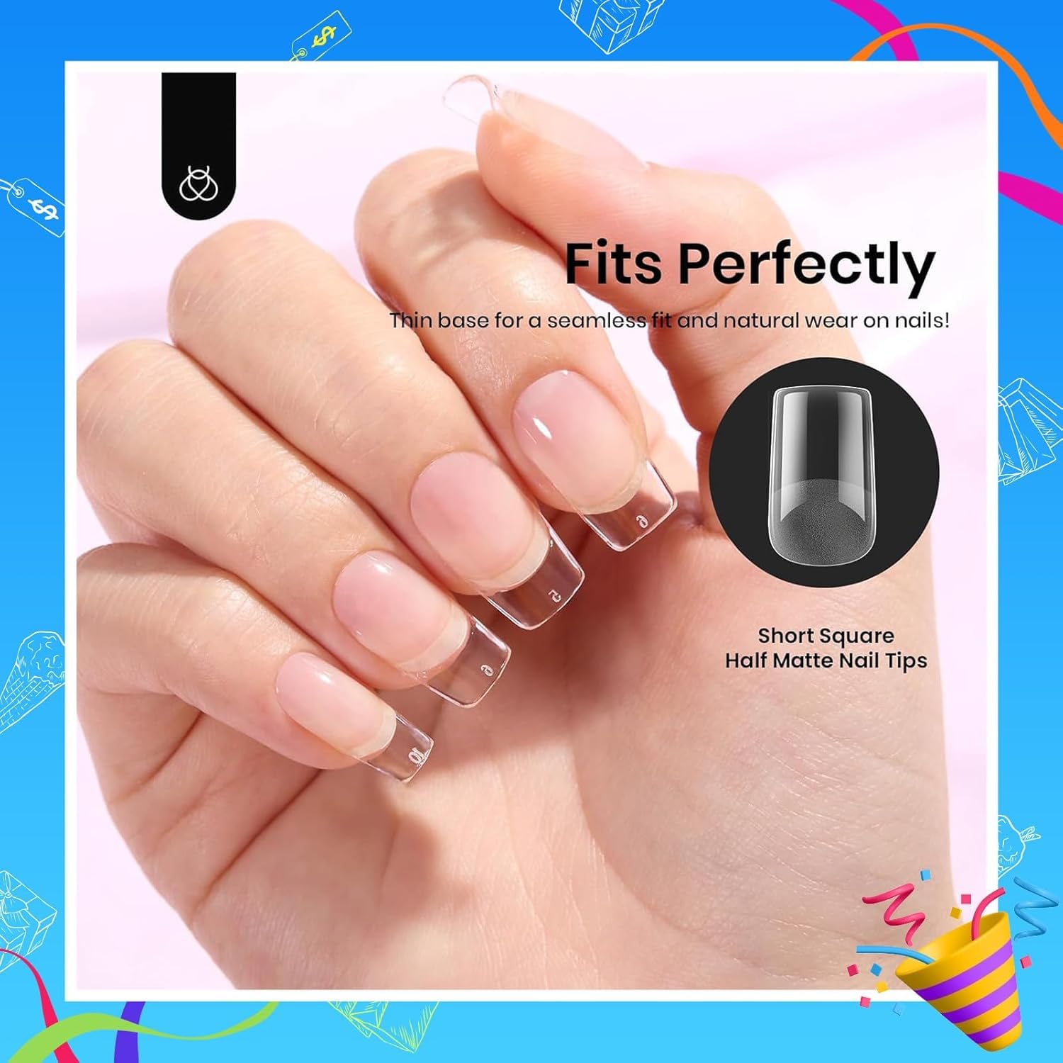 Beetles Gel Nail Tips Etch-X resistencia duradera para uñas extendidas confiables.