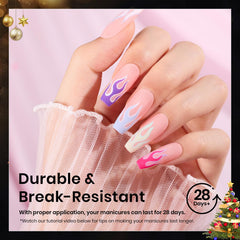 Beetles Gel Nail Tips Etch X resistencia a roturas para uñas extendidas fiables.