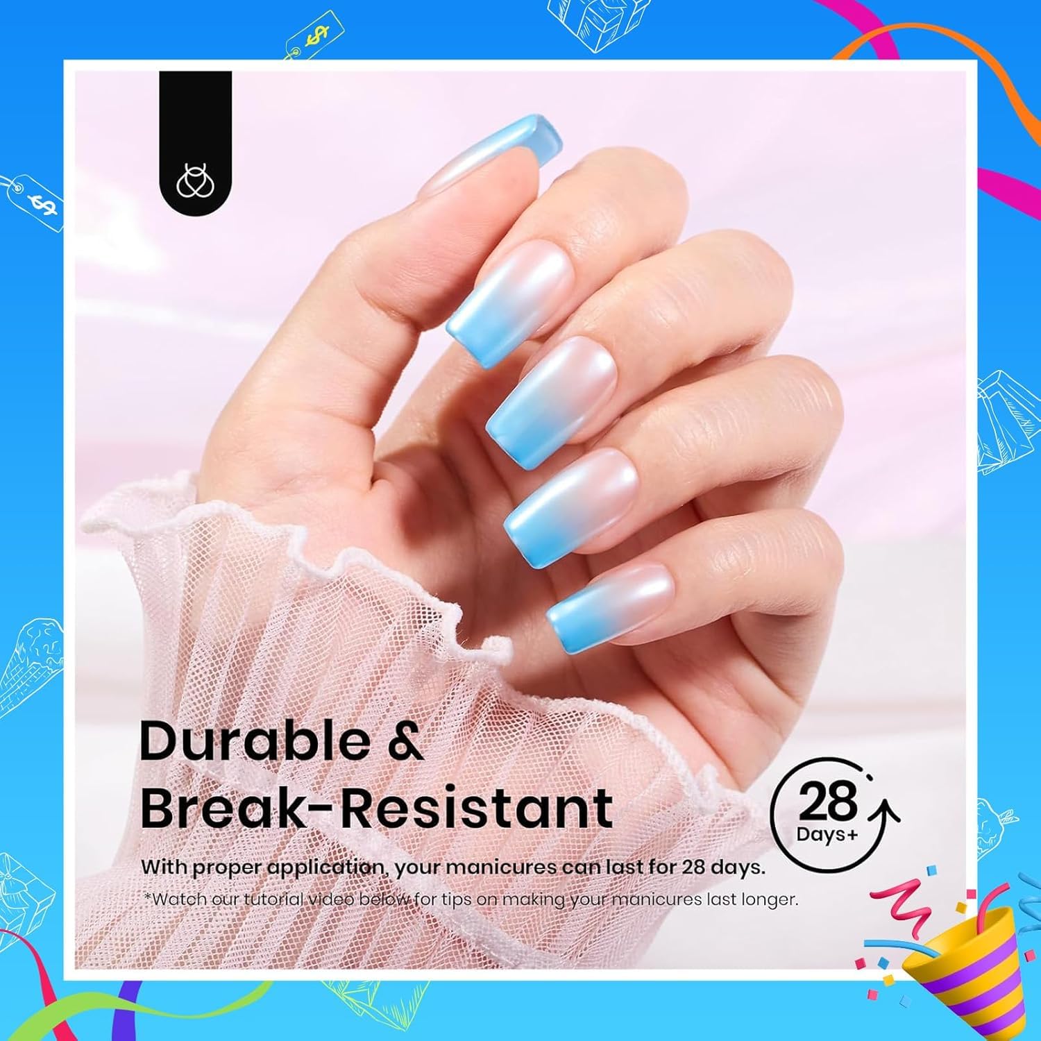 Beetles Gel Nail Tips Etch-X ideal para salón o uso en casa.