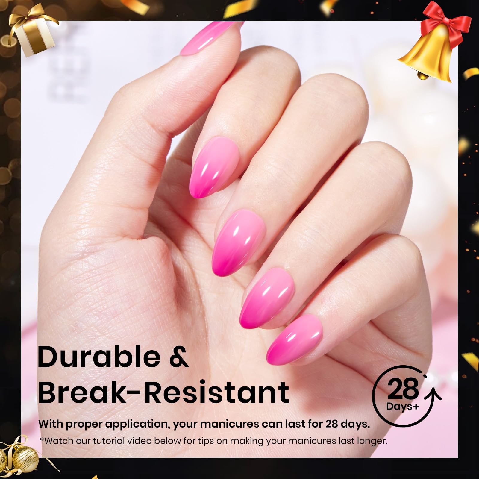 Beetles Gel Nail Tips PMMA-based durability with thin-edge blending.