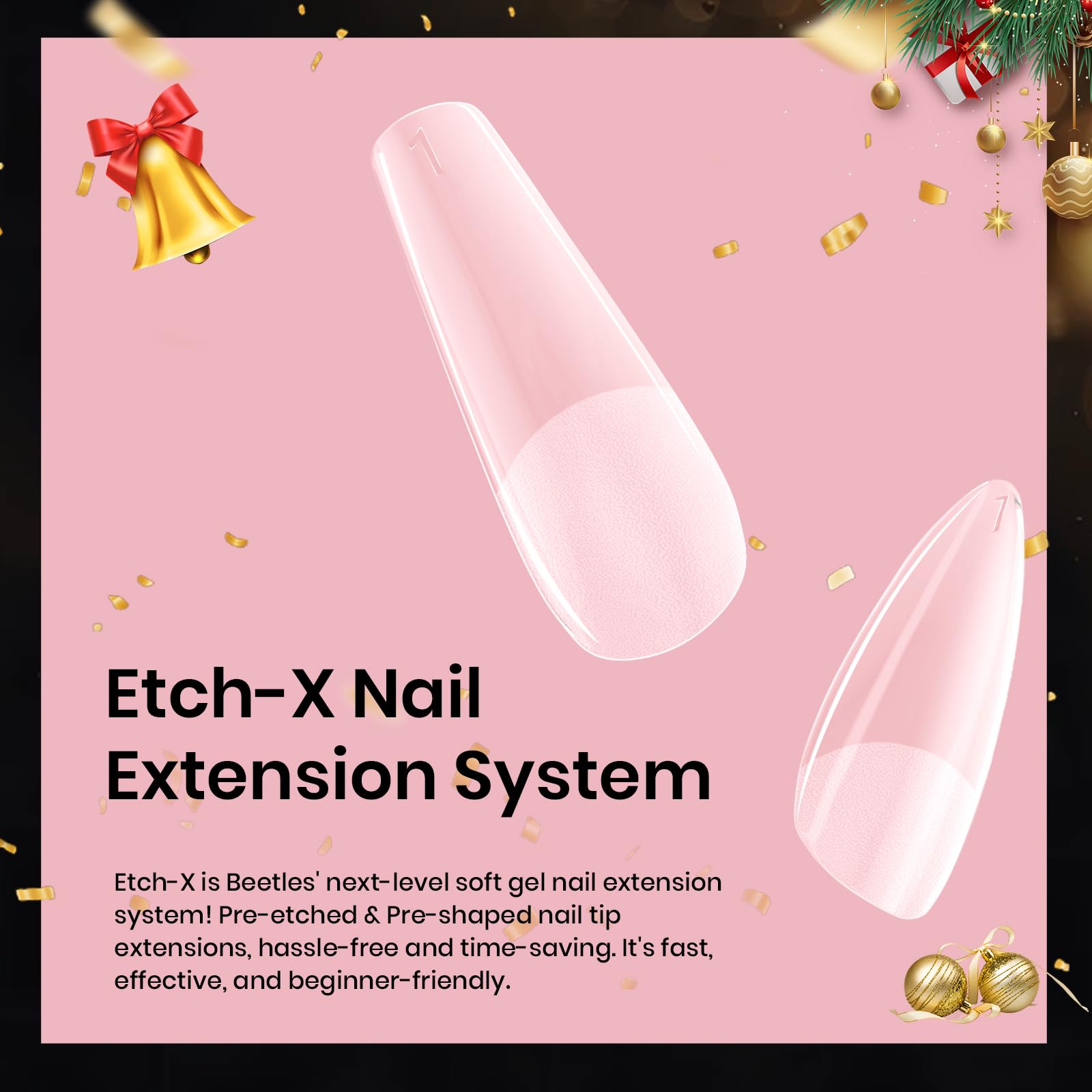 Beetles Gel Nail Tips Resistente a Doblar para uñas duraderas