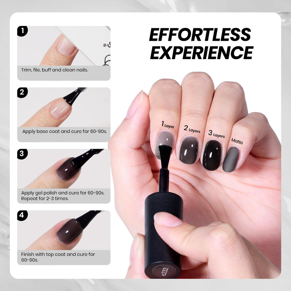 Beetles Gel Negro Jelly, nota cálida para evitar espesamiento y mejorar la consistencia.